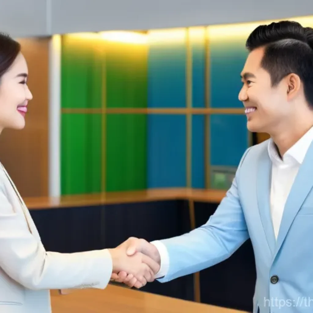 건축평가사의 고객 만족도를 높이는 방법 - **Prompt:** A professional Thai female real estate appraiser, impeccably dressed in a modern busines...