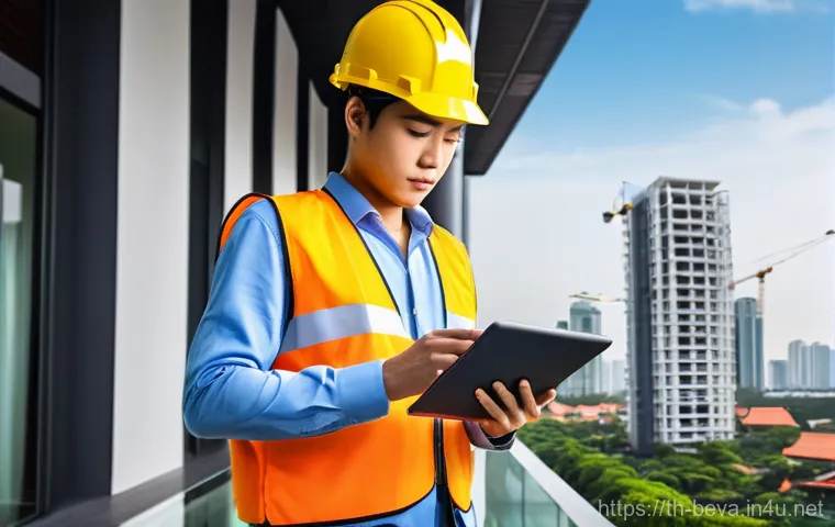 건축평가사의 전문성과 신뢰를 구축하는 방법 - Image Prompt 1: The Experienced Architectural Appraiser On-Site**