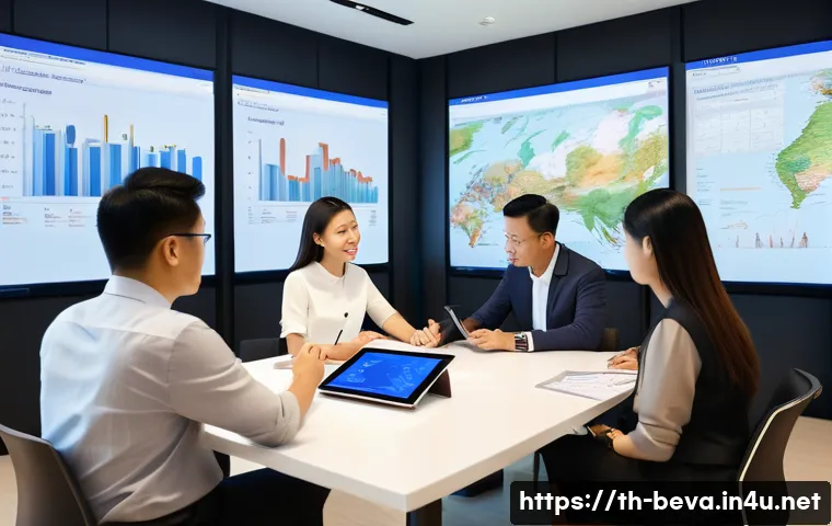 건축평가사의 주요 고객군 분석 - A professional meeting scene in a modern Thai real estate office: a diverse group of project owners ...